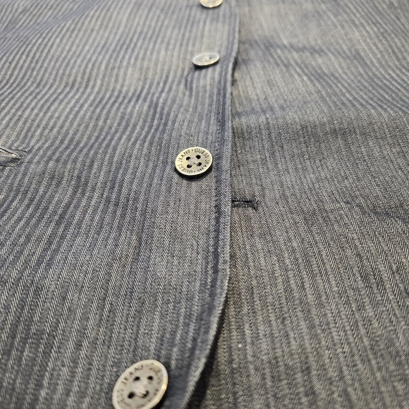 Guess Blue button up Vest zipper pockets XL - Picture 4 of 14